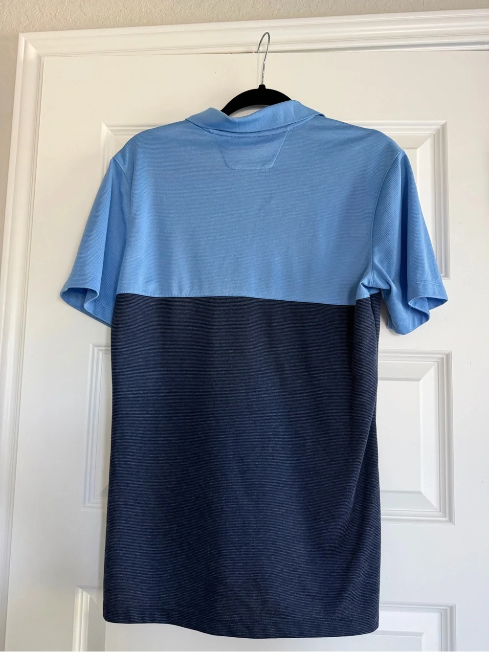 Jordan Men's Two-Tone Light Blue and Navy Polo